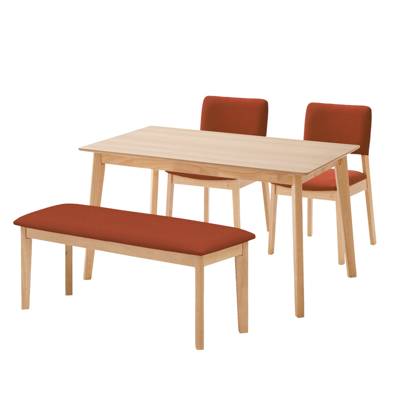 ダイニング 4点セット 4人掛け ベンチ チェア 2脚 テーブル ダイニング