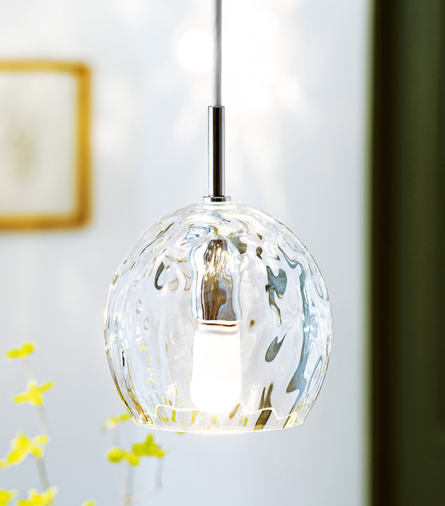 簡易取付 調光・非調色 電球色] AQUAシリーズ[Water] ガラス製