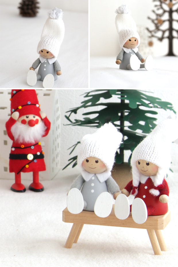 ノルディカニッセ ぺたんこ座りの男の子 サイレントナイトシリーズ