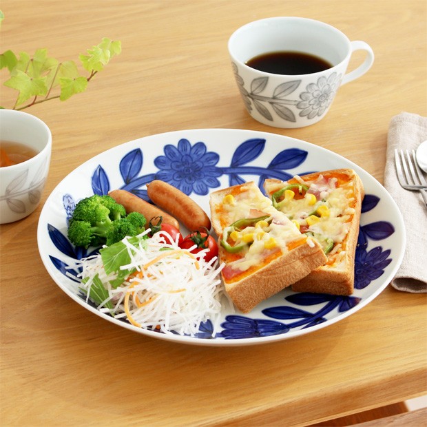 2/25はポイント10倍／ 波佐見焼 西山窯 daisy デイジー プレート 27cm