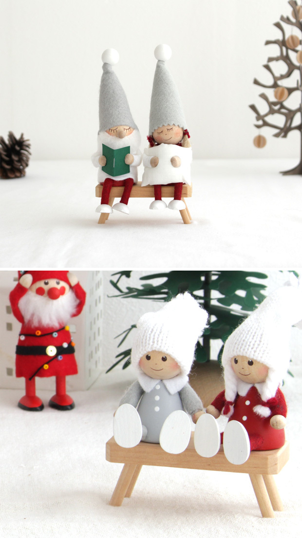 ノルディカニッセ ベンチ 2人用 2人掛け お座り人形用 台座 NORDIKA