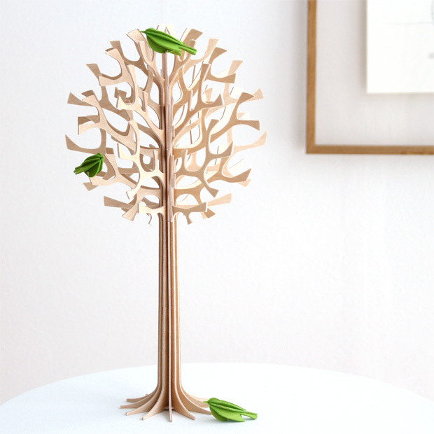 lovi（ロヴィ） ラウンドツリー 34cm with 3 ミニバード 鳥 木製