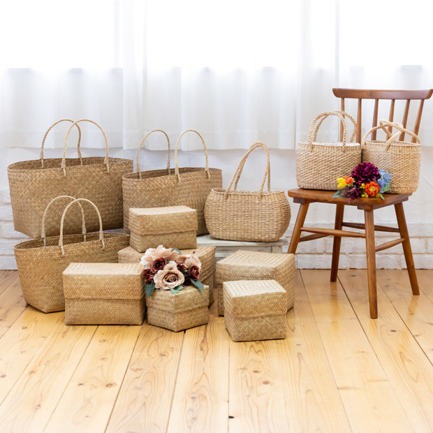 2/25はポイント10倍／ 蓋付き 収納かご M 正方形 幅18cm バスケット 深