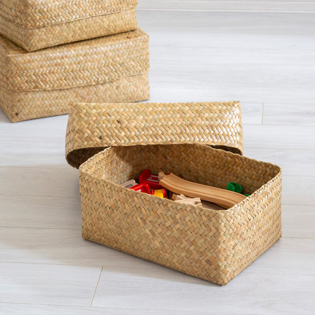 2/25はポイント10倍／ 蓋付き 収納かご M 幅36cm 長方形 ふた付き四角