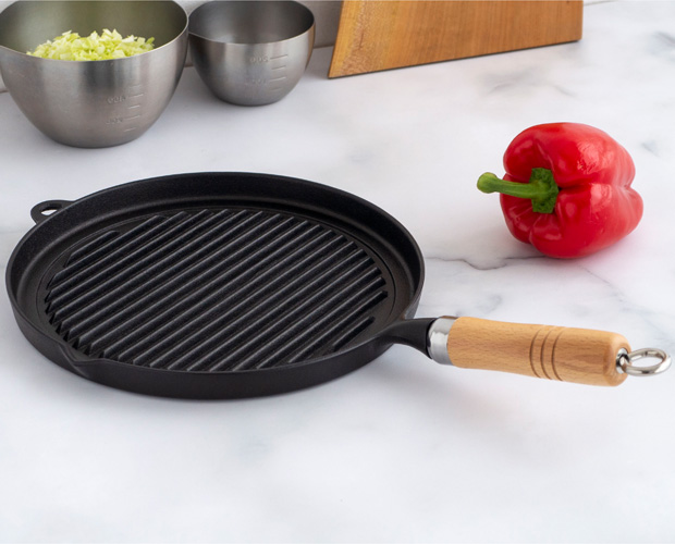 岩鋳（IWACHU） ＼2/25はポイント10倍／ 岩鋳 グリルパン 南部鉄器 木