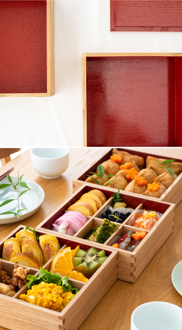 2/25はポイント10倍／ 松屋漆器店 重箱 白木塗タモ6.0 一段 6寸 内朱