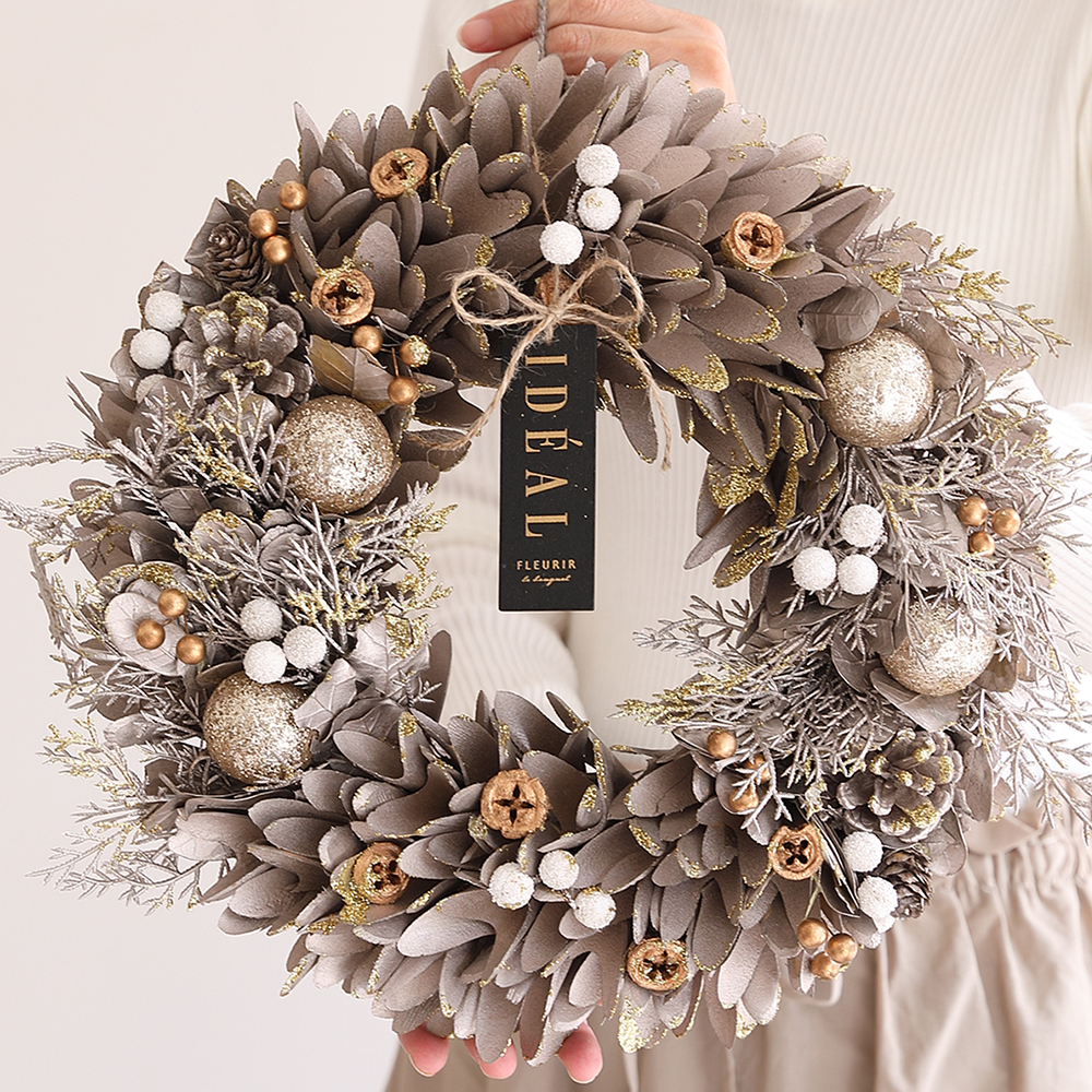 クリスマス輸入リースLサイズ クリスマスリース 玄関 クリスマス