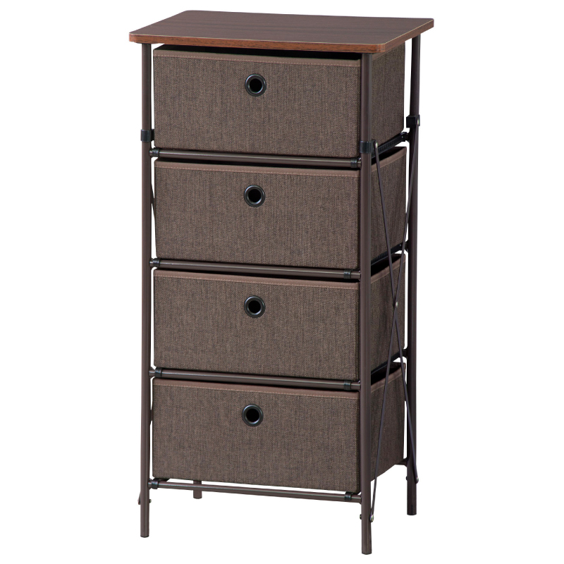 東谷 チェスト 4段 引き出し 折りたたみ おしゃれ 北欧 高さ76