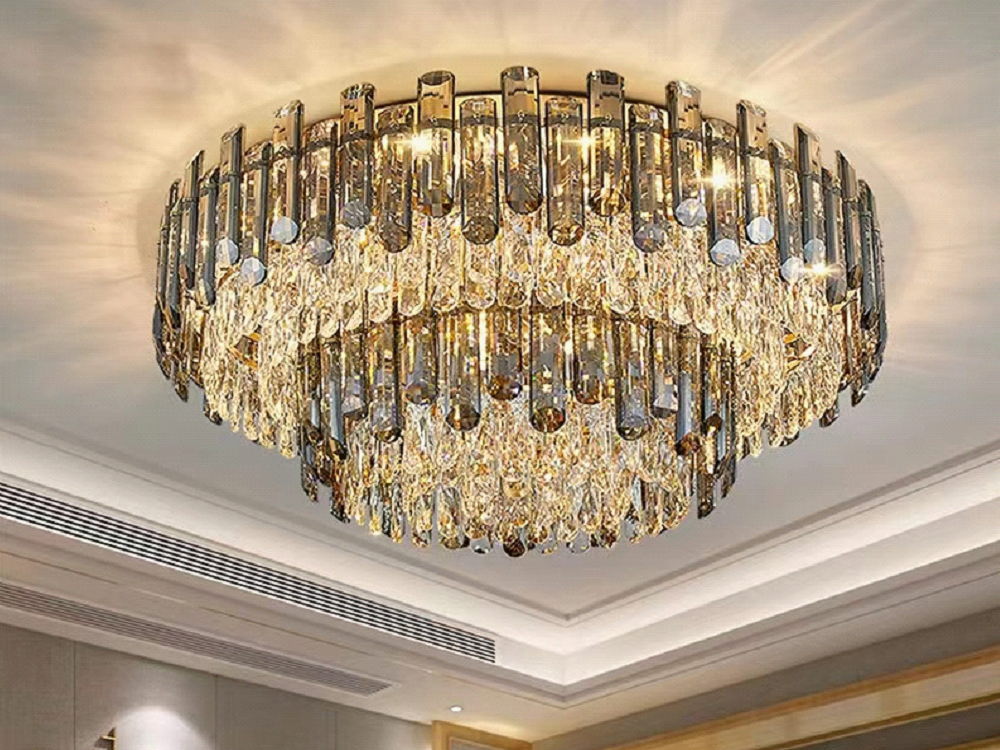 大型クリスタルシャンデリア LED付 照明 照明器具 天井直付灯 豪華