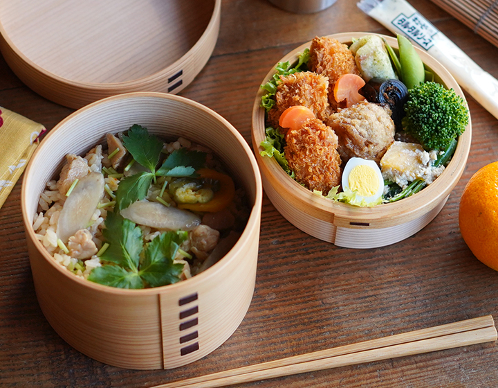 曲げわっぱ 弁当箱 丸二段 栗久 わっぱ弁当 国産 日本製 ギフト 贈り物