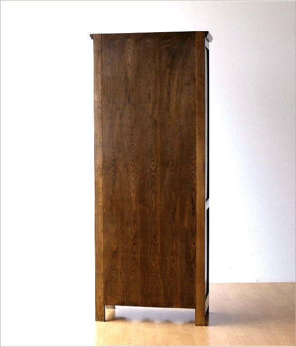 食器棚 カップボード キャビネット ガラス扉付き 収納 木製