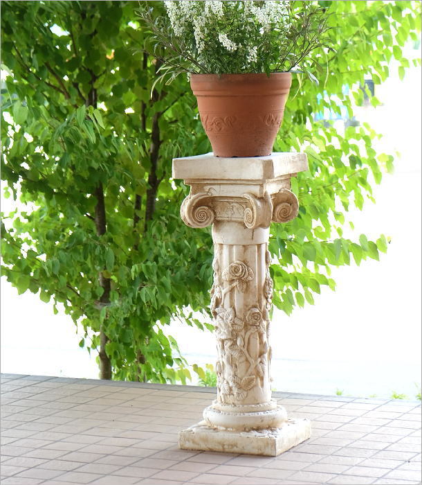 ガーデンコラム ガーデニング 置物 オブジェ おしゃれ 花台 フラワー