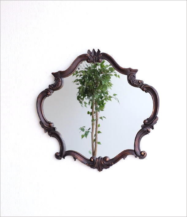 鏡 壁掛けミラー おしゃれ アンティーク クラシック ウォールミラー