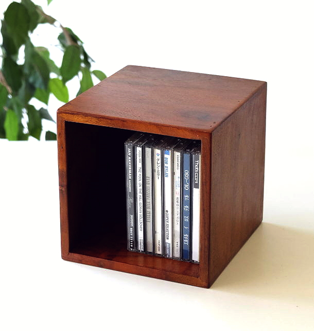 CDラック おしゃれ 木製 スリム 無垢 CD収納 卓上収納 卓上ラック 机上