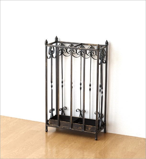 傘立て 傘たて 傘立 スリム おしゃれ アンティーク アイアン 薄型