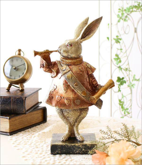 ウサギ うさぎ 置物 置き物 かわいい アンティーク インテリアオブジェ