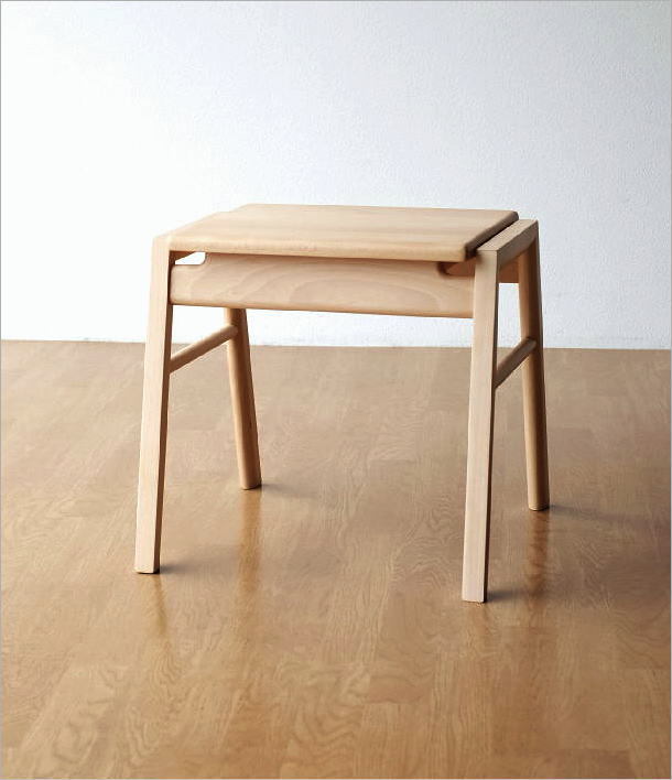 スツール 木製 天然木 無垢材 スタッキング 椅子 おしゃれ ブナ ウッド
