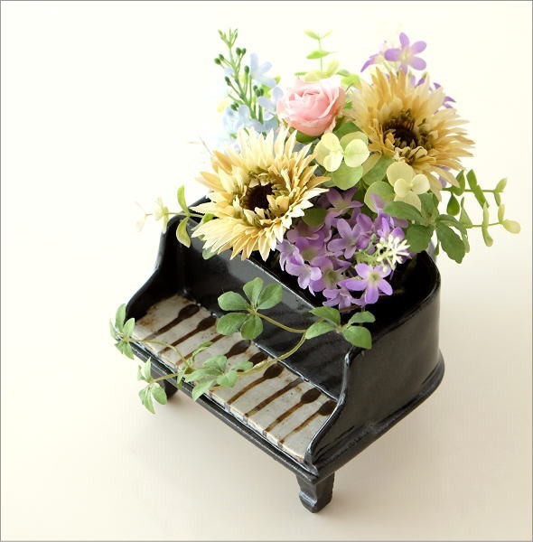 花器 陶器 花瓶 花びん おしゃれ 和モダン 音楽 楽器 オブジェ 置き物