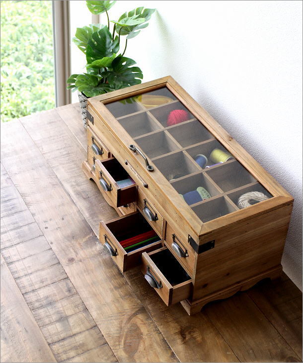 コレクションケース 木製 おしゃれ ナチュラル アンティーク 卓上