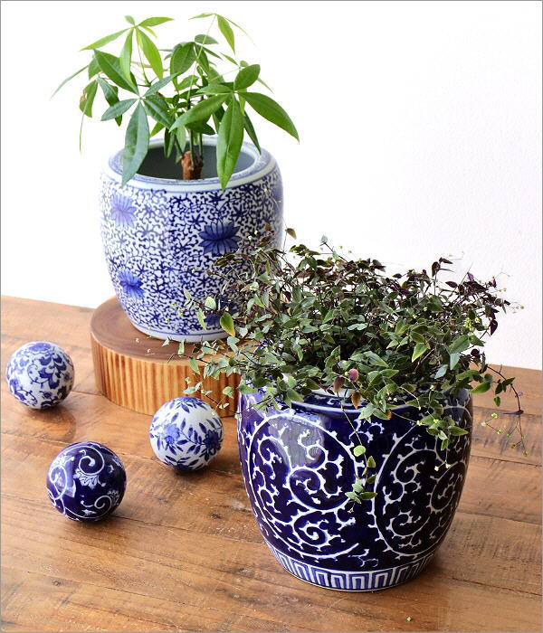 植木鉢 おしゃれ 陶器 火鉢 陶器鉢 メダカ鉢 金魚鉢 丸型 和風 観葉