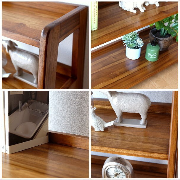 本棚 無垢 木製 天然木 おしゃれ ナチュラル 飾り棚 飾棚 オープン