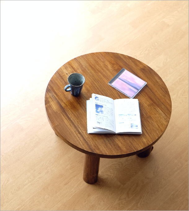 丸テーブル 60cm 無垢 ちゃぶ台 丸 木製 おしゃれ ローテーブル 座卓