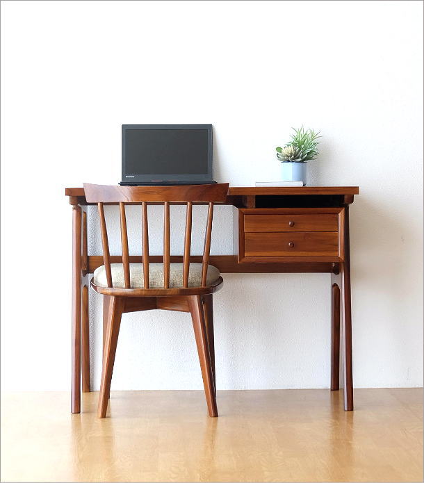 デスク 机 木製 パソコンデスク 無垢 天然木 シンプル 北欧 モダン