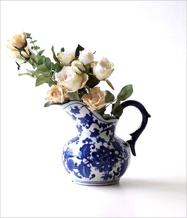 フラワーベース 花瓶 花びん 陶器 花器 おしゃれ シノワズリ モダン