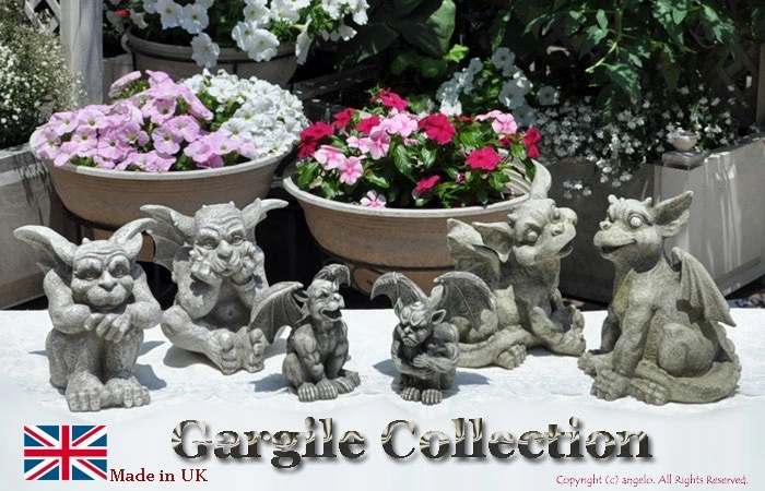 送料無料 ストーン ガーデニング雑貨 【ガーゴイルE】ヨーロッパ 英国