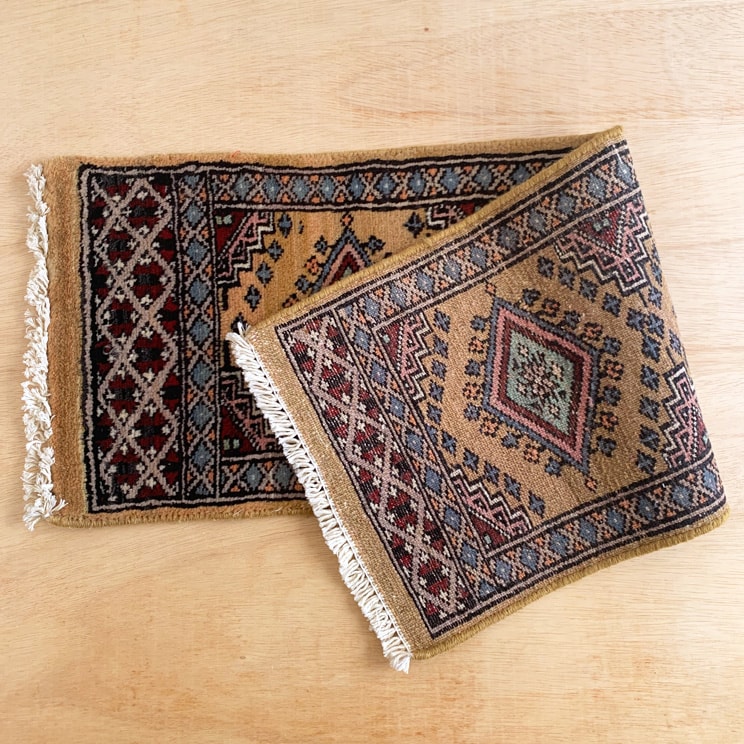 ヴィンテージ トライバル ラグ 87cm×30cm ブラウン : giftgiftgift