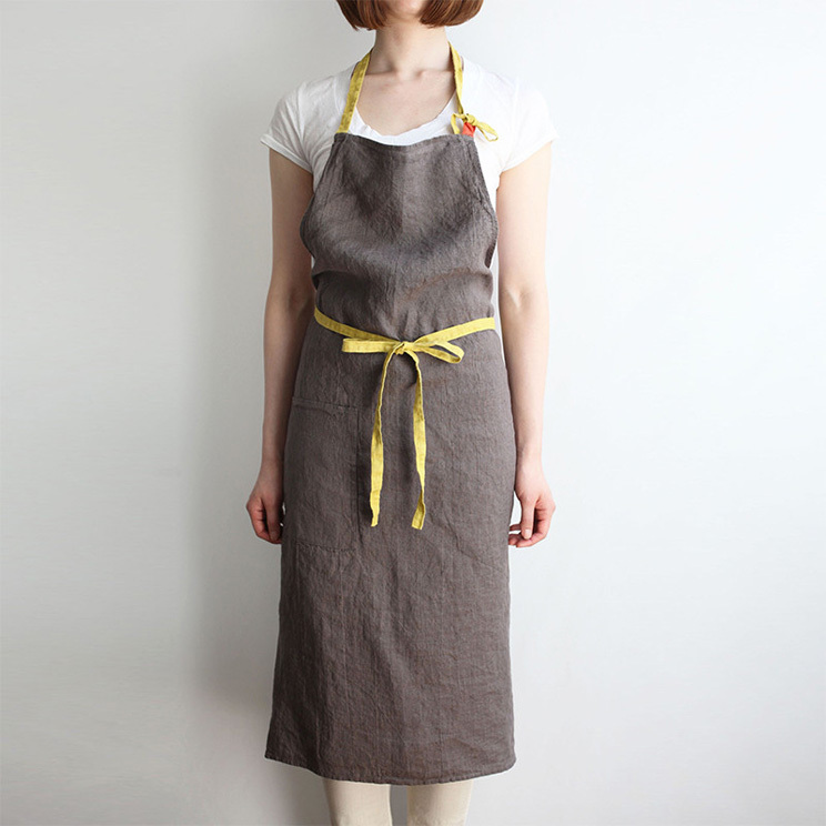 Lino e Lina（リーノエリーナ） エプロン おしゃれ 無地 ナチュラル