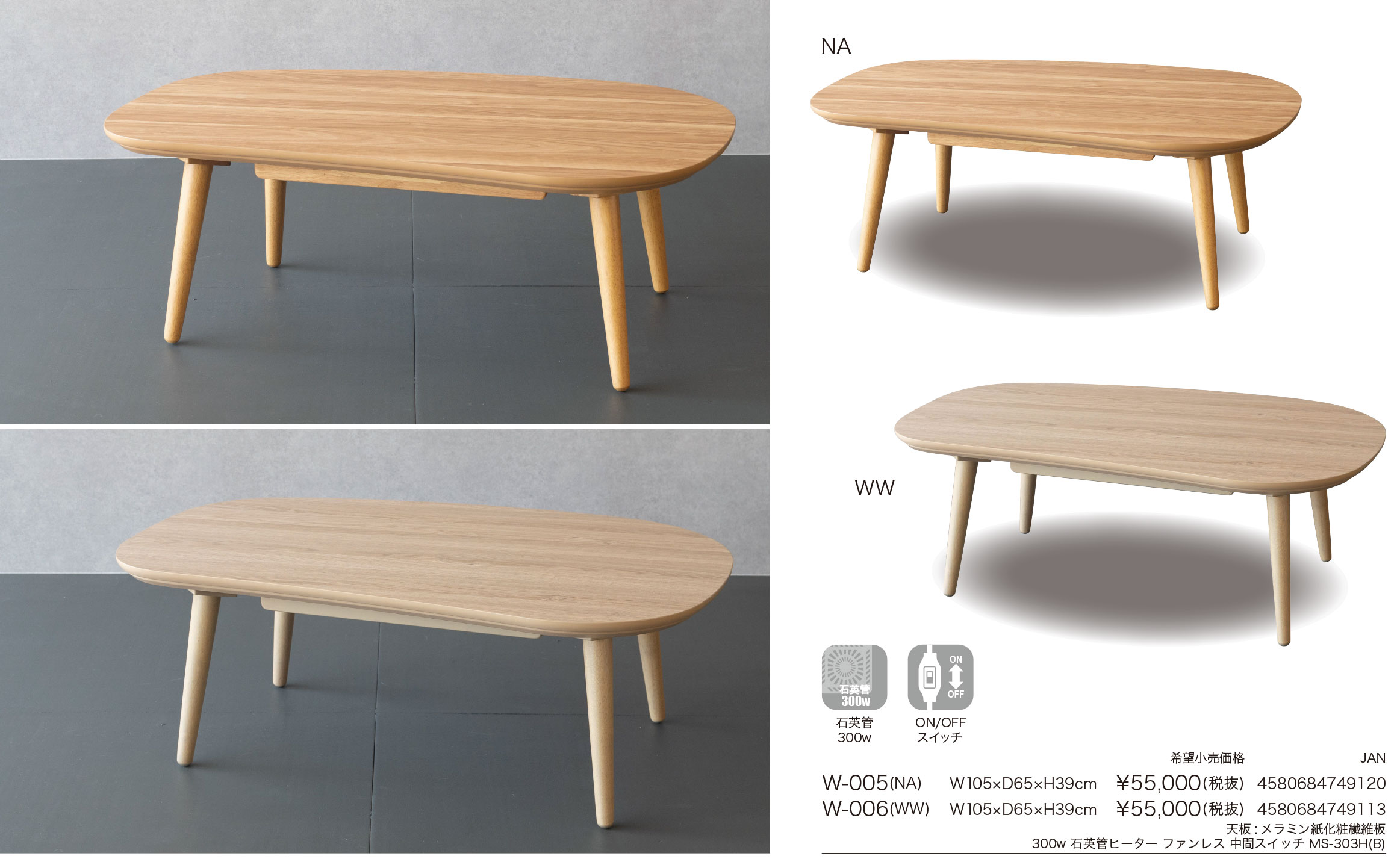 GOOD LIFE INTERIOR 円形こたつ 丸テーブル 丸型 85cm ブラック こたつ