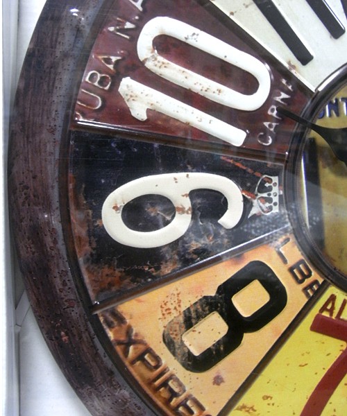 ウォールクロック NUMBERS 壁掛け時計 ナンバープレート : アメリカン