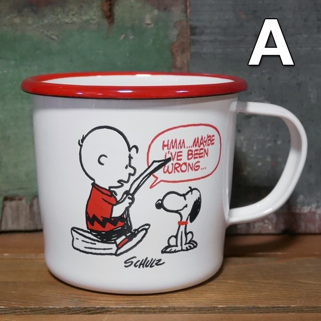 SNOOPY（スヌーピー） 琺瑯 マグカップ PEANUTS SNOOPY ホーロー