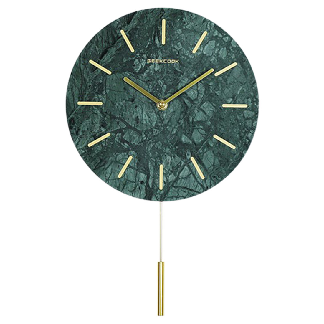 壁掛け時計 振り子 掛け時計 天然石 アナログ 時計 ストーン おしゃれ