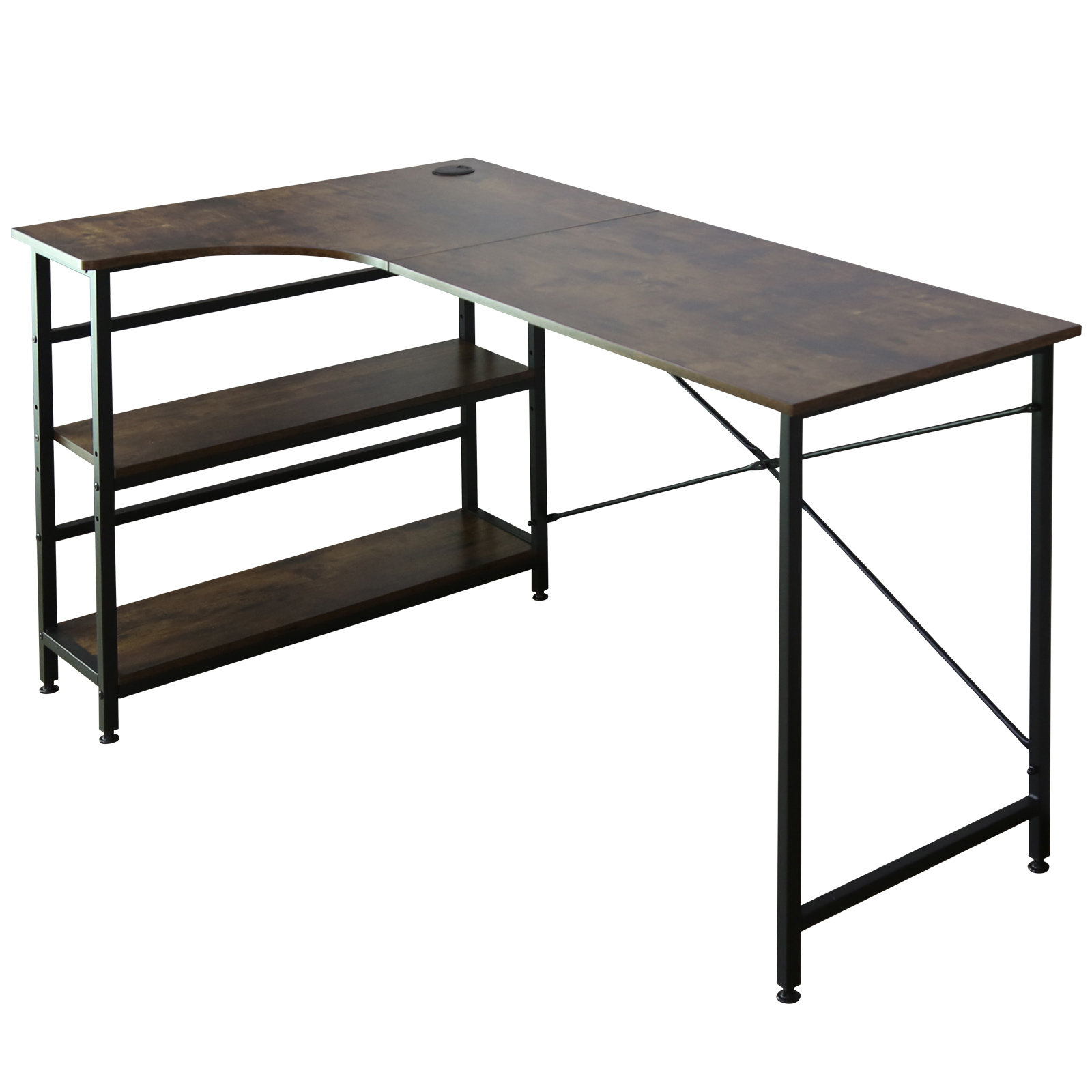 DORIS（ドリス） パソコンデスク ゲーミングデスク 収納 棚付き 学習机