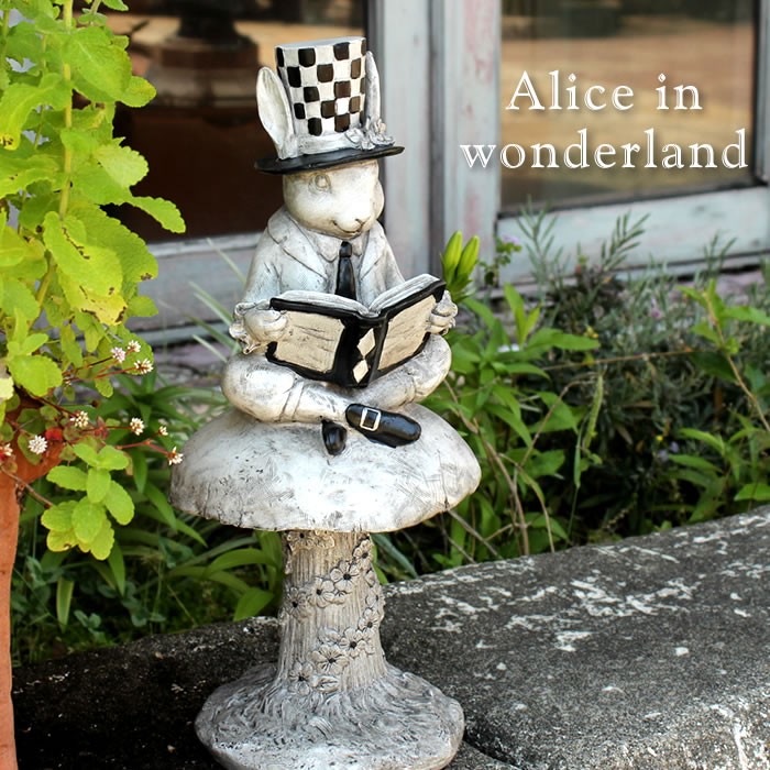 不思議の国のアリス きのこ ウサギ ラビット ブック オーナメント