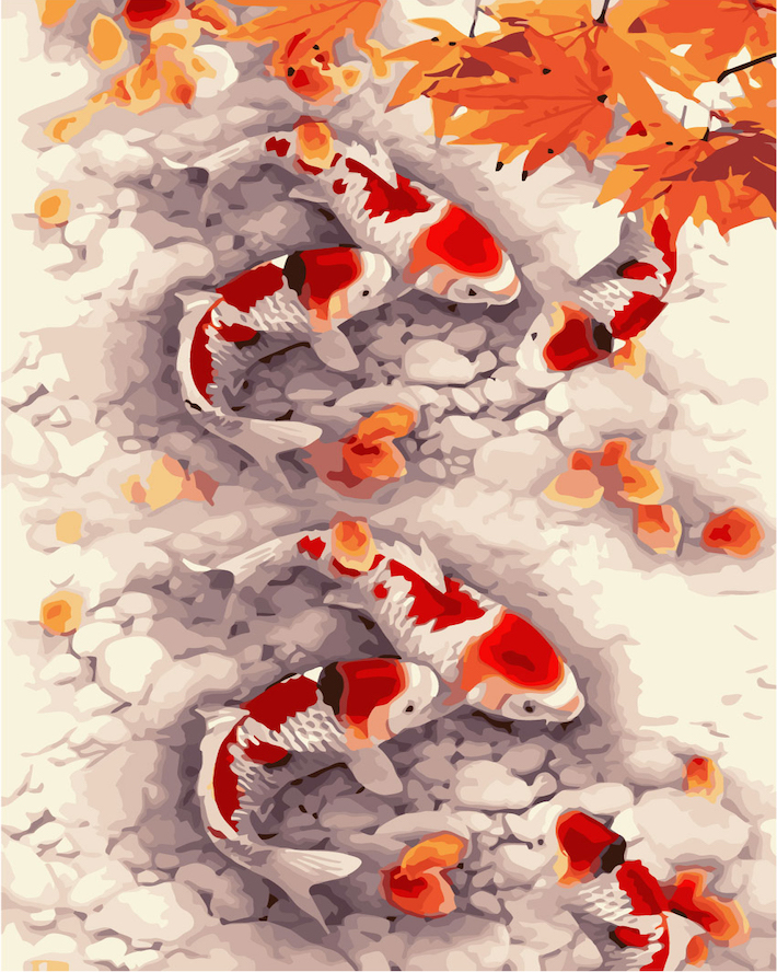 新作! 大人の塗り絵 油絵 塗り絵 アートパネル 日本の桜 金魚 鯉 日本