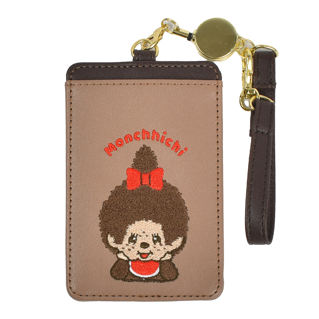 パスケース モンチッチ monchhichi 定期入れ リール付き キャラクター