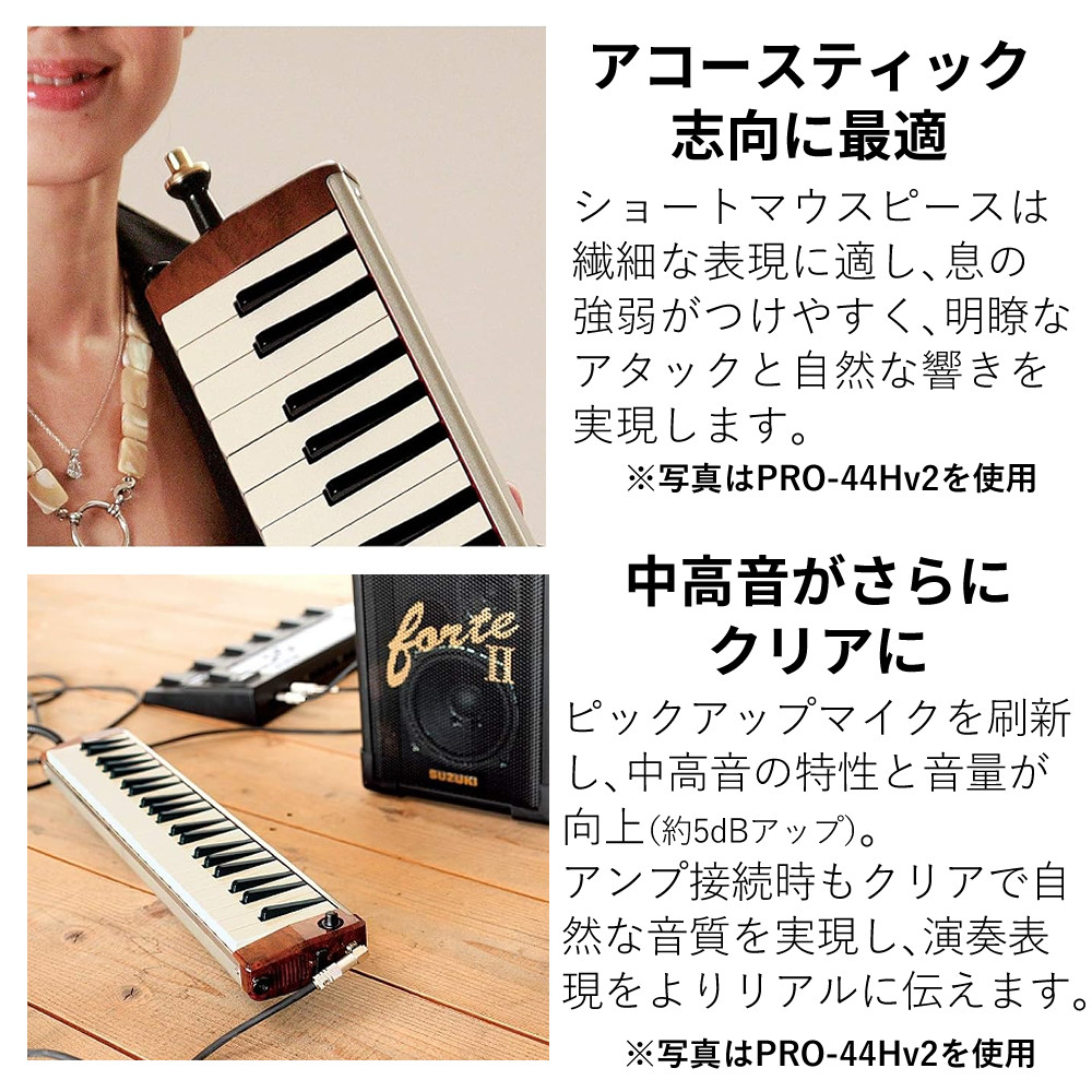 ハモンド HAMMOND PRO-44HPv2 鍵盤ハーモニカ マイク内蔵モデル アルト