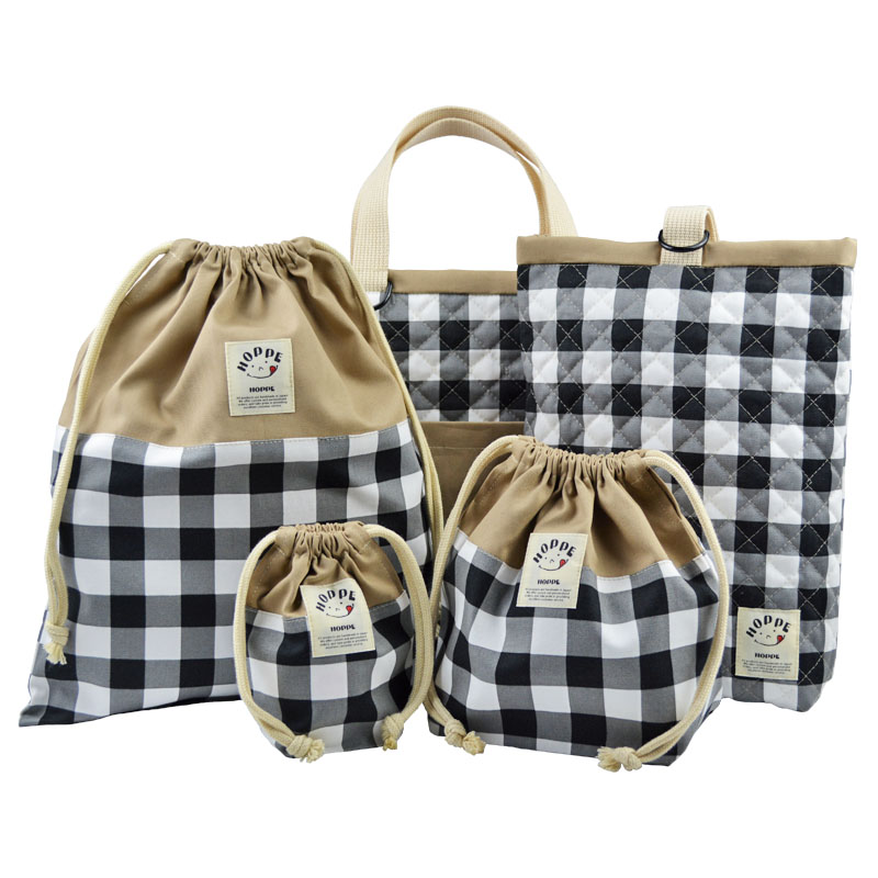 入園入学準備 入園入学準備 基本6点 ブロックチェック ブラック 基本6