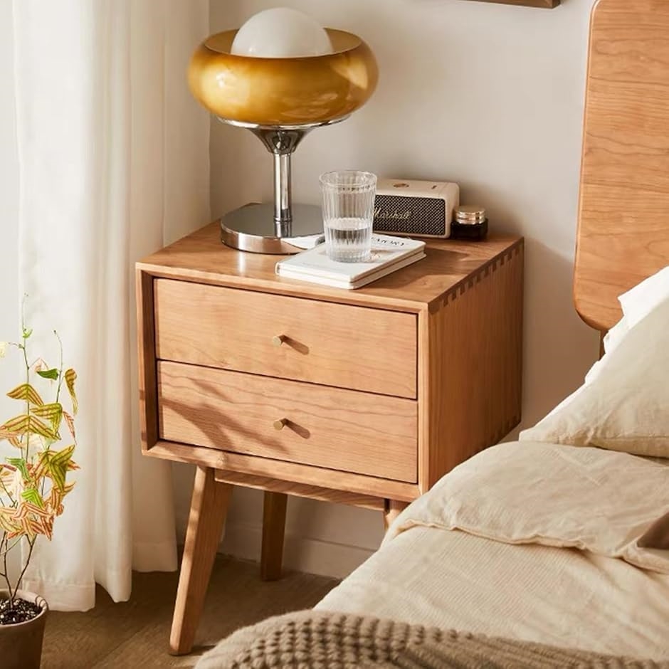 ベッドサイドテーブル ナイトテーブル 天然木 無垢材 ソファスタンド