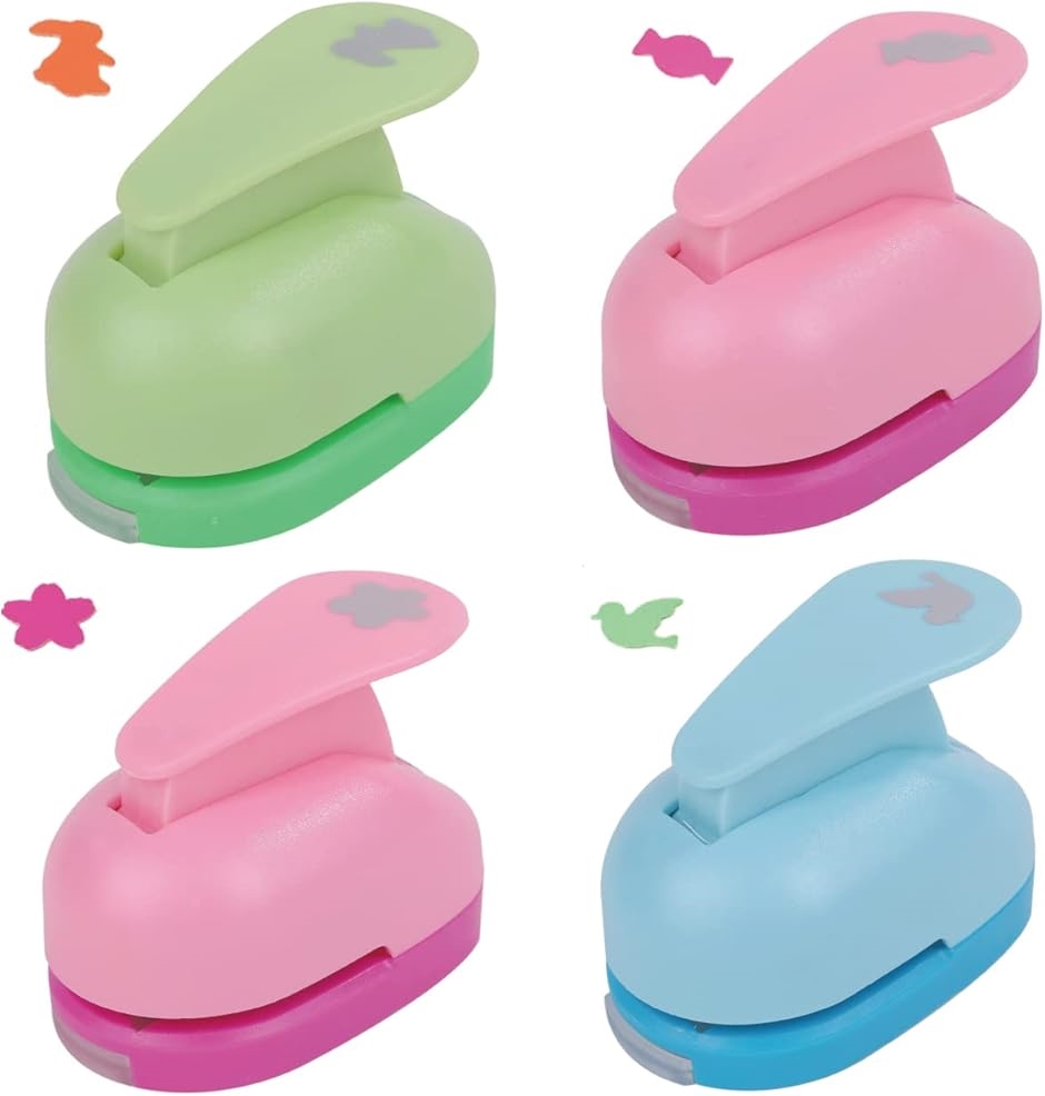 クラフトパンチ 4個セット ペーパーパンチャー 穴あけパンチ ミニ