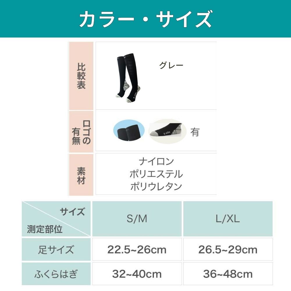 着圧ソックス 2足セット メンズ レディース ハイソックス ゴルフ