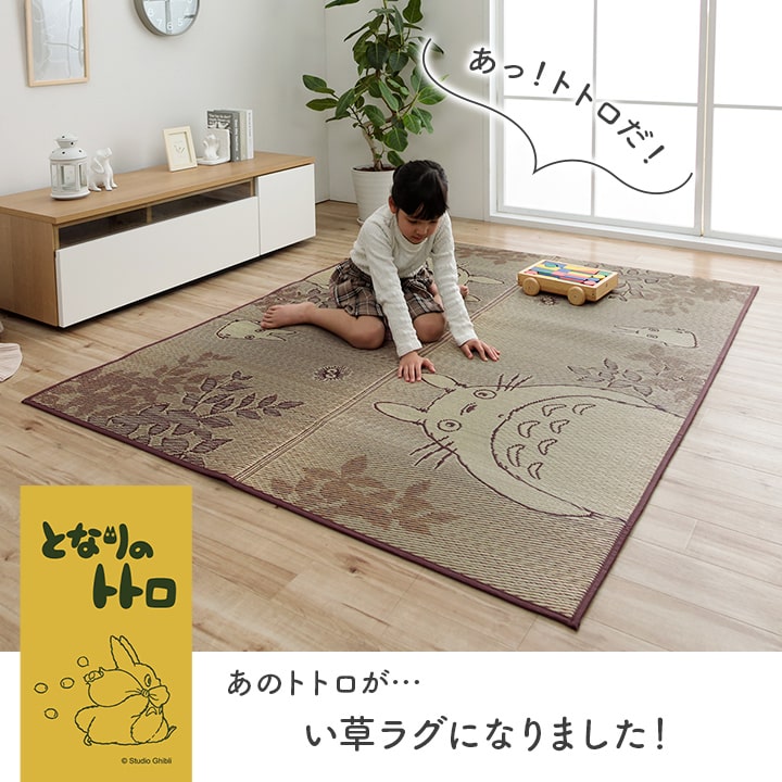 イケヒコ い草ラグ F森のトトロ140×180cm い草カーペット 日本製