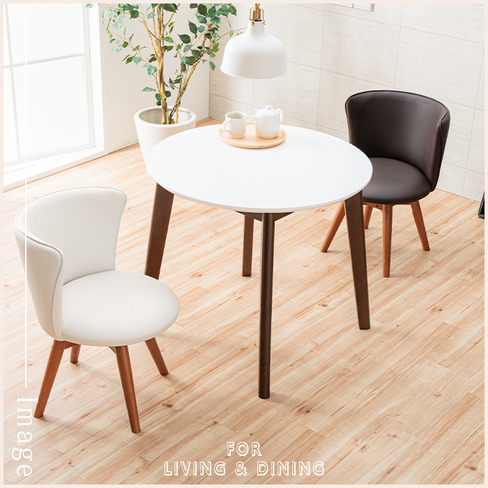 ダイニングテーブル 丸 ホワイト 白 円形 丸テーブル コンパクト 80cm