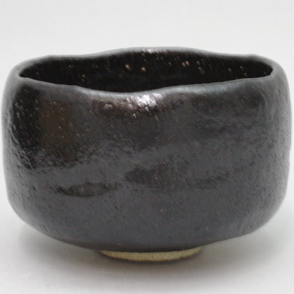 茶道具 抹茶茶碗 黒楽茶碗 小川長楽作 長友窯 角印 喜寿祝の100個の内