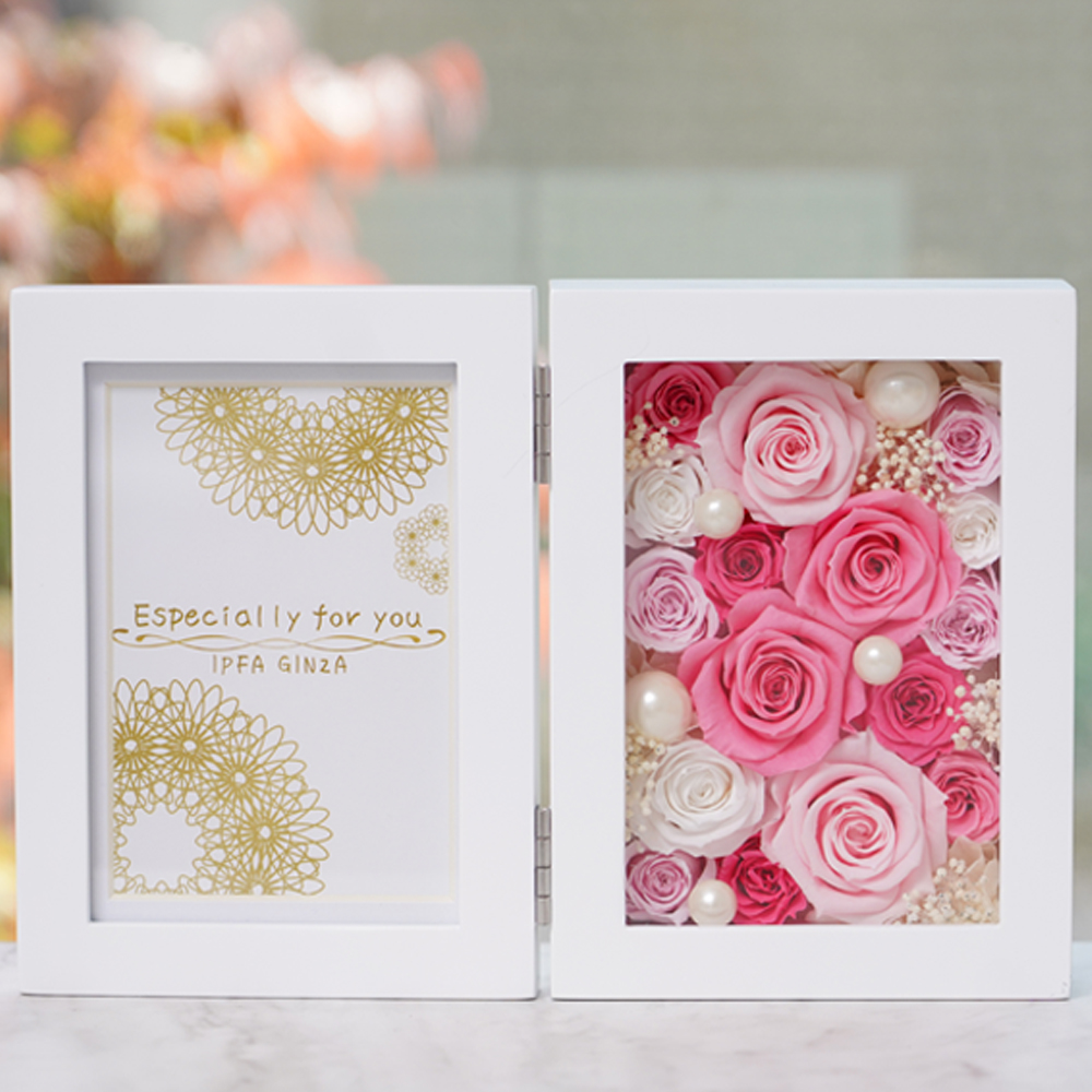 プリザーブドフラワーIPFA プリザーブドフラワー 写真立て 結婚祝い