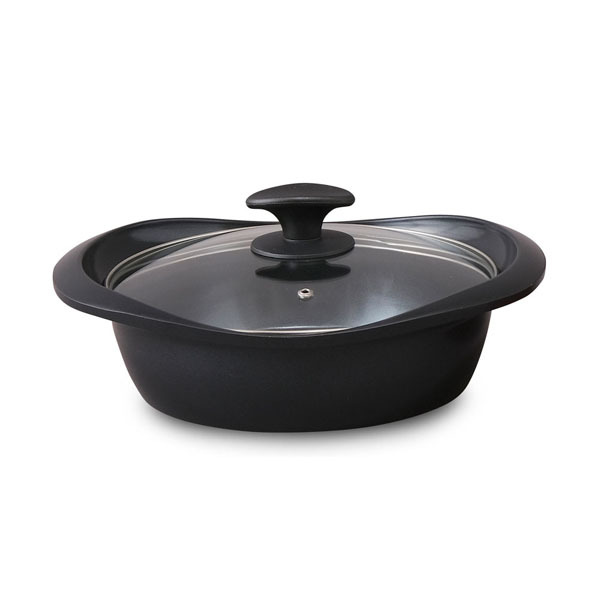 IRIS OHYAMA（アイリスオーヤマ） 両手鍋 24cm おしゃれ 鍋 浅型 IH