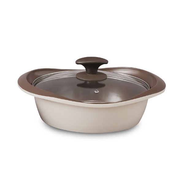 IRIS OHYAMA（アイリスオーヤマ） 両手鍋 24cm おしゃれ 鍋 浅型 IH